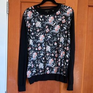 Ted Baker Black Floral Print Sweater